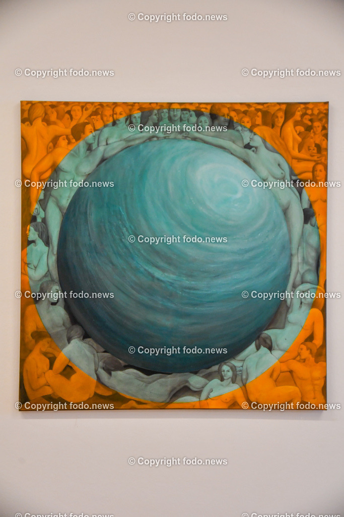 Schlossmuseum Linz_ 100 Jahre Innviertler Kuenstlergilde_ 07.02.2023-9 | 07.02.2023, Schlossmuseum Linz, AUT, 100 Jahre Innviertler Kuenstlergilde, im Bild Elisabeth Wimmer Roeck (Zyklus Erde - Lebendig 2014, Acryl auf Leinwand)