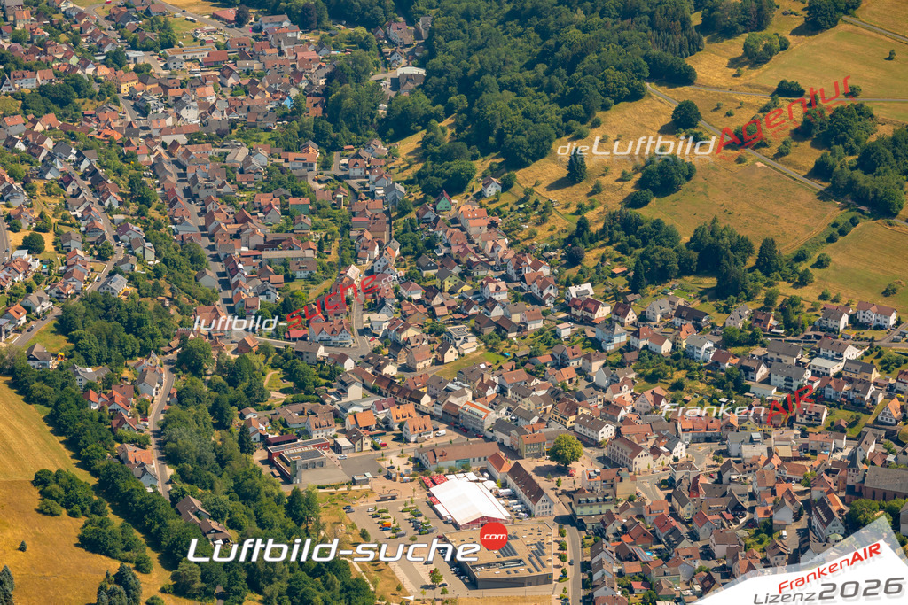 Das Luftbild zeigt :  Frammersbach - Die Luftaufnahme wurde 2023 vom UL-Flugzeug aus erstellt ( keine Drohne ) - Hochauflösende Luftaufnahme - Für grossformatige Ausdrucke geeignet. Die Geschenkidee !Mit Lizenz und Bildrechte bestellbar