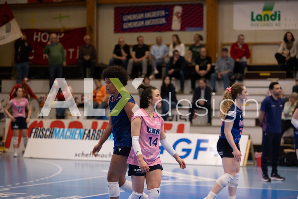 Volleyball I Frauen I Saison 2025-2026 I Volleyball NLA | Women I 1/2 Finals I  VC Kanti Schaffhausen - Sm'Aesch Pfeffingen I 07.03.2026 | 14 Romina Schnyder (CH) (Sm'Aesch Pfeffingen) – Libera - Realisiert mit Pictrs.com