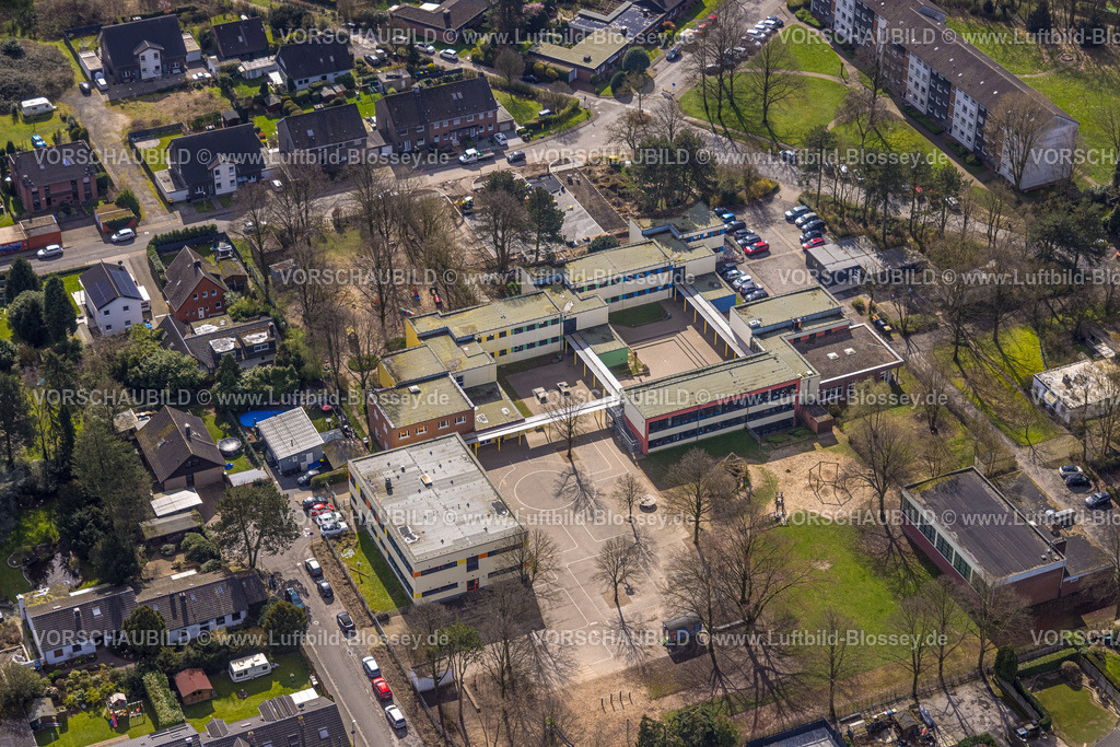 Voerde240309792 | Luftbild, Grundschule Friedrichsfeld und Kita Kindergarten an der Schule, Friedrichsfeld, Voerde, Nordrhein-Westfalen, Deutschland