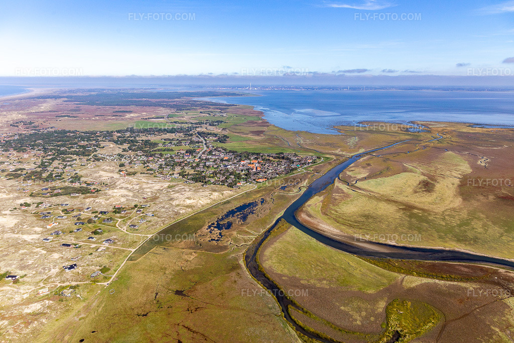 Aerial view: View of the town in Fanø in the state South Denmark, Denmark.Photo: IMG_118684.jpg taken on 09/21/2019 by Werner Riehm/FLY-FOTO.comResolution of the original: 5472 x 3648 px