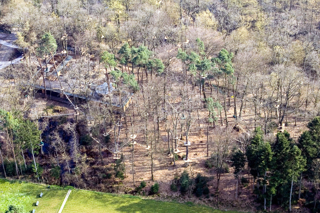 Luftbild: Funforest: Kletterpark Kandel an der Badalleé in Kandel im Bundesland Rheinland-Pfalz in Deutschland. Foto: IMG_5621.jpg vom 15.03.2007 durch Werner Riehm/FLY-FOTO.de