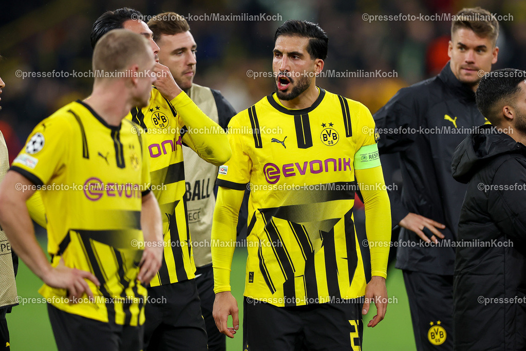 BVB01102402260 | 01.10.2024, Fußball, UEFA Champions League, Borussia Dortmund - Celtic Glasgow, 2. Spieltag, Signal Iduna Park, Saison 2024 2025: Emre Can (BVB #23) macht eine Ansage