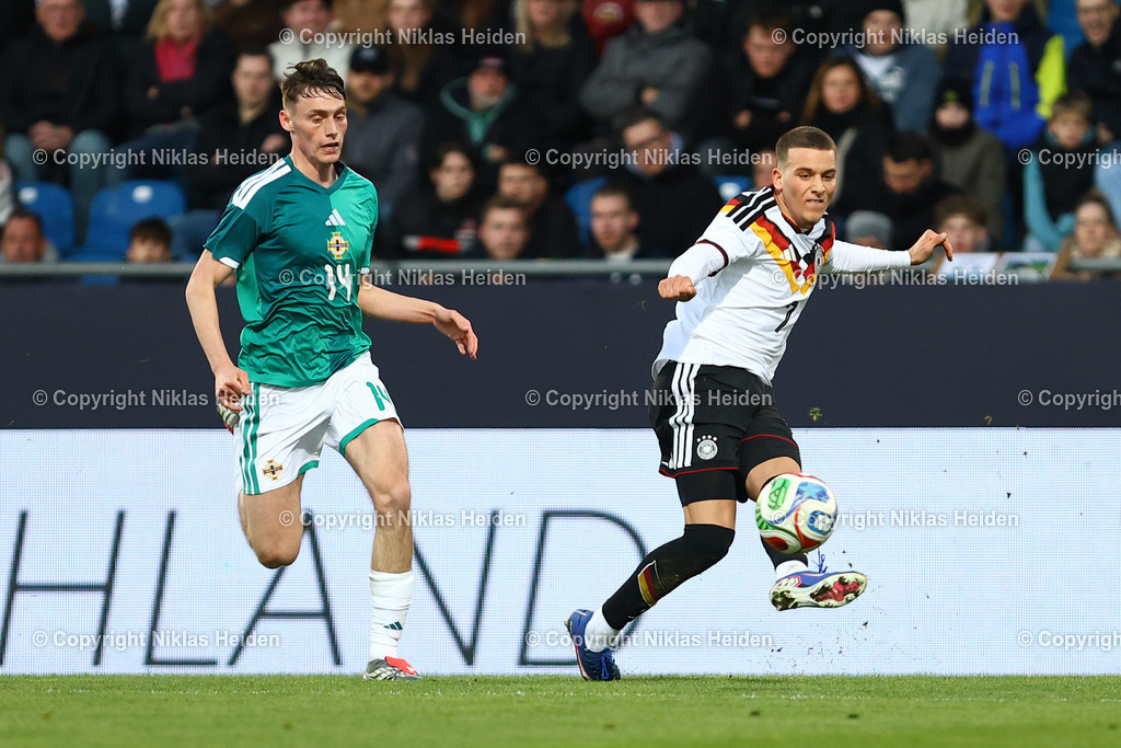 NH_DeutschlandU21_NordirlandU21_U21EMQualifikation_27032026 | #7 Said El Mala (Deutschland U21), #14 Conor Barr (Nordirland U21)Fußball I Junioren I U21-EM-Qualifikation I Saison 2025-2026 I 8. Spieltag I Deutschland U21 - Nordirland U21 I 27.03.2026 I Eintracht-Stadion
