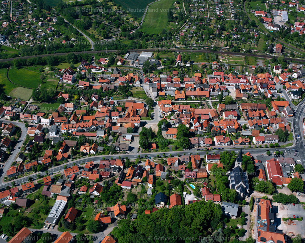 2634476 | LEINEFELDE 09.06.2006 Stadtansicht des Innenstadtbereiches  in Leinefelde im Bundesland Thüringen, Deutschland // City view on down town  in Leinefelde in the state Thuringia, Germany Foto: Gerhard Launer