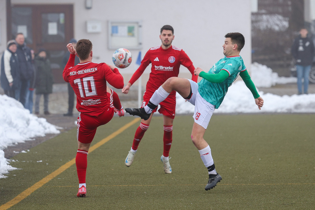 Heldenfingen-Buch_260131_6517 | SG Heldenfingen/Heuchlingen vs. TSV Buch, Fußball, Herren, Freundschaftsspiel, 2025/2026, 31.01.2026 in Söhnstetten, Kunstrasenplatz (Foto: Michael Bulling) - Realisiert mit Pictrs.com