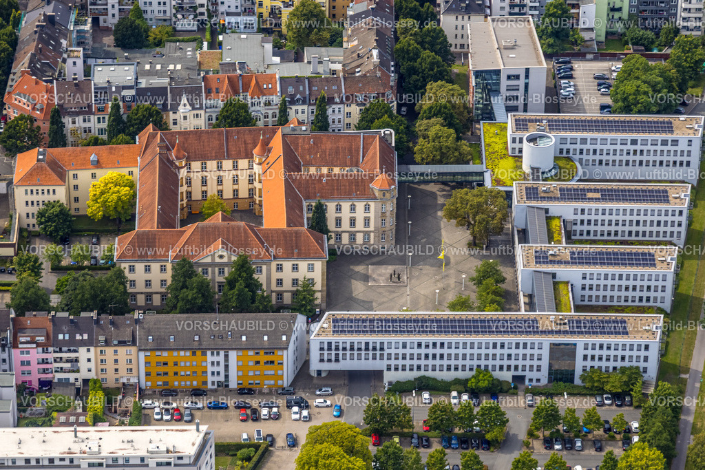 Dortmund250803799 | Luftbild, Gerichtsviertel am Gerichtsplatz, Staatsanwaltschaft und Amtsgericht Dortmund, Kaiserbrunnen, Dortmund, Ruhrgebiet, Nordrhein-Westfalen, Deutschland