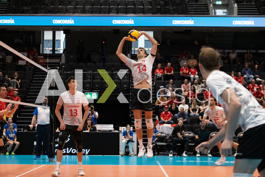 Luxembourg v Switzerland - CEV European League Men | KRIENS, SWITZERLAND - JUNE 12: FABRICE EGGER of Switzerland during the CEV European League match between Luxembourg and Switzerland at Pilatus Arena on June 12, 2026 in Kriens, Switzerland. - Realisiert mit Pictrs.com