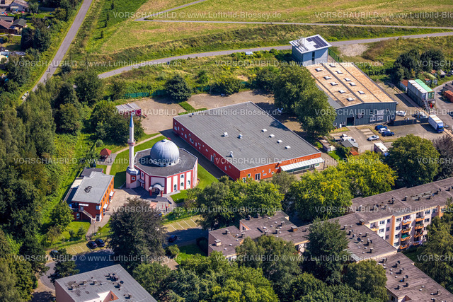 Gelsenkirchen240808194GE-Nord | Luftbild, DITIB GE-Hassel Al-Aksa Camii Moschee, Hassel, Gelsenkirchen, Ruhrgebiet, Nordrhein-Westfalen, Deutschland