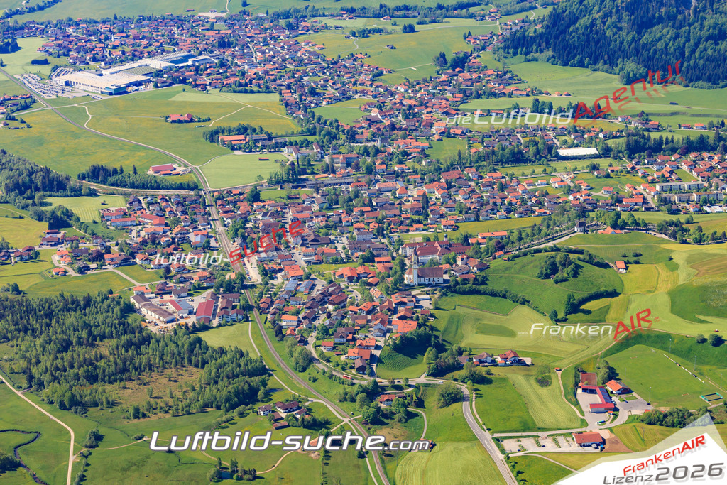 Luftbild von Ried Pfronten - Luftaufnahme wurde 2015 von https://frankenair.de mittels Flugzeug (keine Drohne) erstellt - die Geschenkidee