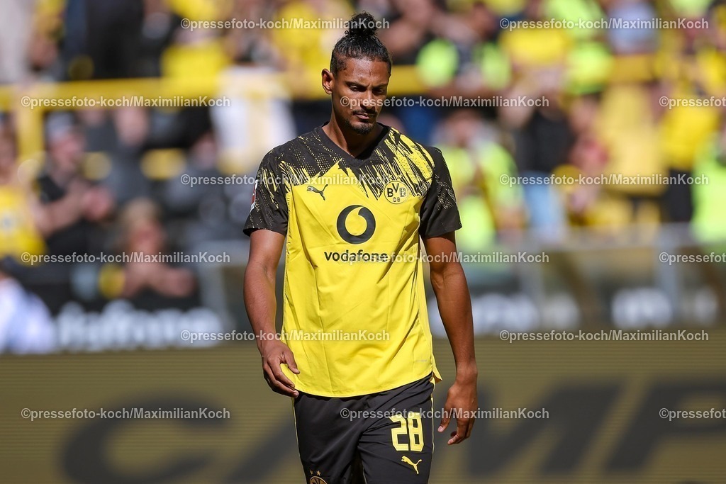 BVB10082500034 | 10.08.2025, Fußball, Borussia Dortmund - Juventus Turin, Testspiel, Signal Iduna Park, Saison 2025 2026: Sébastien Haller (BVB #28)   DFB regulations prohibit any use of photographs as image sequences and or quasi-video.