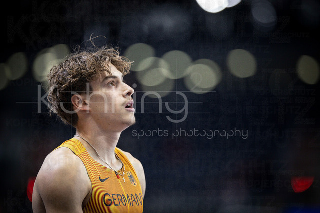 World Athletics Indoor Championships Kujawy Pomorze 26, 20.03.2026 | TORUN, POLAND - MARCH 20:  Alexander STEPANOV (GER) before the men's 800m preliminary round during the World Athletics Indoor Championships Kujawy Pomorze 26 on day 1 / session 1 at Kujawsko-Pomorska Arena Torun on March 20, 2026 in Torun, Poland. 