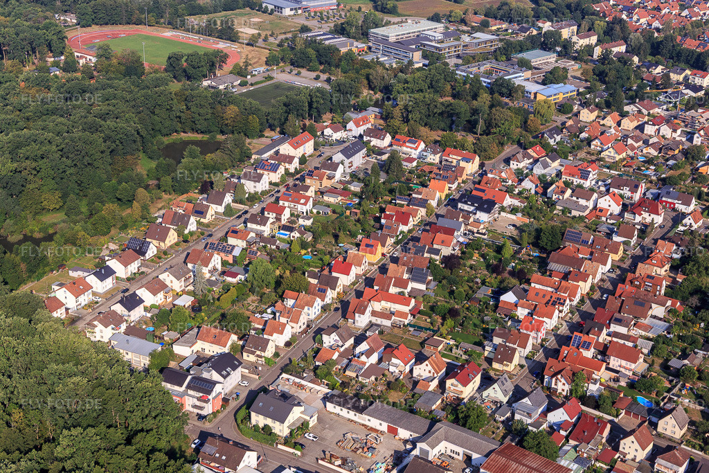 Luftbild: Waldstr in Kandel im Bundesland Rheinland-Pfalz in Deutschland. Foto: IMG_122235.jpg vom 11.08.2020 durch Werner Riehm/FLY-FOTO.de