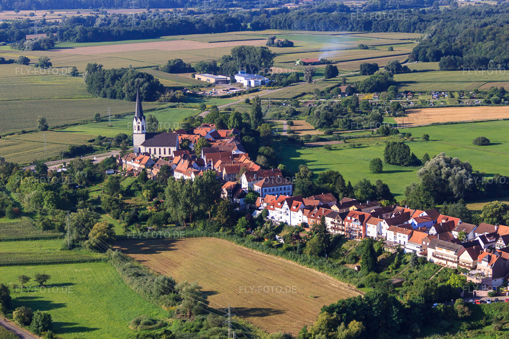 Luftbild: Hinterstädel von Norden in Jockgrim im Bundesland Rheinland-Pfalz in Deutschland. Foto: IMG_51685.jpg vom 11.08.2012 durch Werner Riehm/FLY-FOTO.de