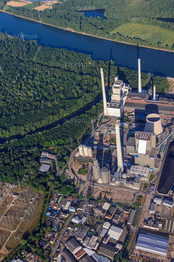 Luftbild: EnBW Energie Baden-Württemberg AG, Rheinhafen-Dampfkraftwerk Karlsruhe vonvon N im Ortsteil Daxlanden in Karlsruhe im Bundesland Baden-Württemberg in Deutschland. Foto: IMG_69813.jpg vom 06.07.2014 durch Werner Riehm/FLY-FOTO.deWWW.ENBW.COM