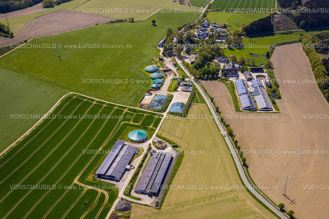 Schmallenberg230506224BadFredeburg | Luftbild, Biogasanlage Ebbinghof, Fredeburg, Schmallenberg, Sauerland, Nordrhein-Westfalen, Deutschland
