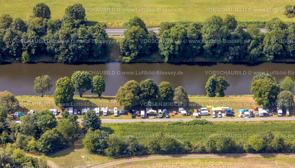 Muelheim220802489 | Luftbild, Camping mit Zelten und Wohnmobilen am Fluss Ruhr, Speldorf - Nordwest, Mülheim an der Ruhr, Ruhrgebiet, Nordrhein-Westfalen, Deutschland