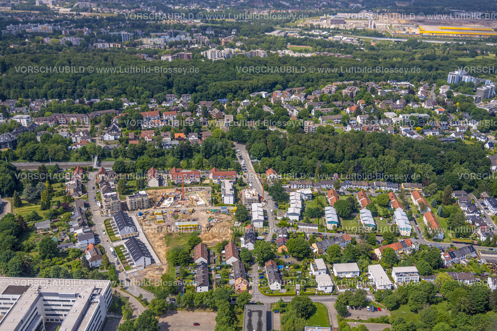 Bochum220503567 | Luftbild, Baustelle und Neubaugebiet Lennershofstraße Ecke Zum Schebbruch, Querenburg, Bochum, Ruhrgebiet, Nordrhein-Westfalen, Deutschland