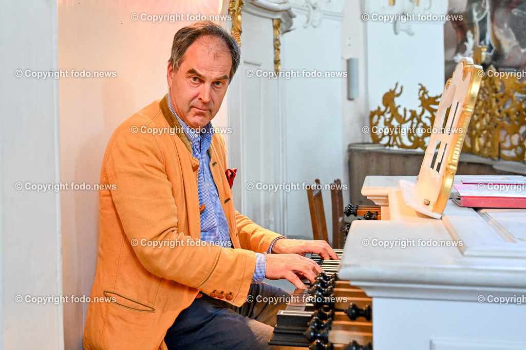 Engelhartszell_ 25.06.2024-17 | 25.06.2024, Engelhartszell, AUT, Engelhartszell, im Bild Stift Engelszell, Trappistenkloster, Basil Coleman (Organist und Dirigent)