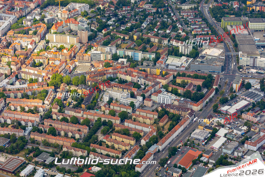 aktuelles Luftbild von  Nordring - Luftaufnahme wurde 2019 von https://frankenair.de mittels Flugzeug (keine Drohne) erstellt.