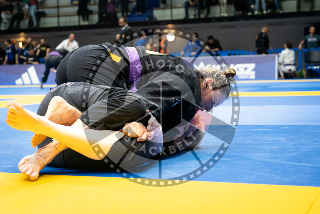 20240125PBB02274 | Fighters compete during the sixth day of the Brazilian Jiu-jitsu European Championship of the IBJJF in Paris, France, on January 25, 2024.