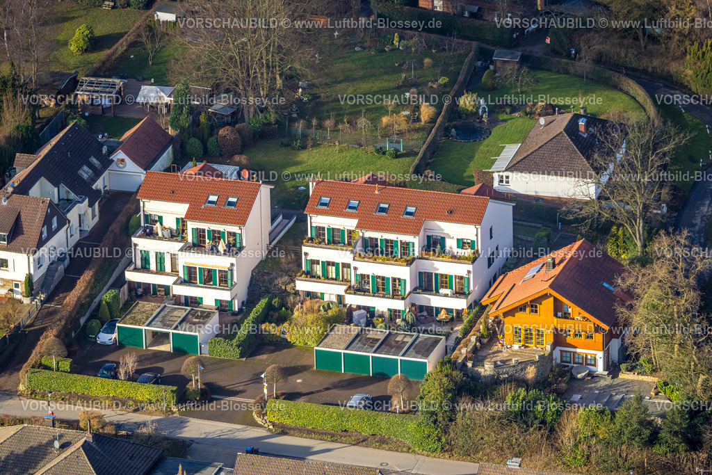 Sprockhoevel251200684Herzfeld | Luftbild, Terrassenhäuser, Balkone und grüne Fensterläden, Straße Egen, Gennebreck, Sprockhövel, Ruhrgebiet, Nordrhein-Westfalen, Deutschland