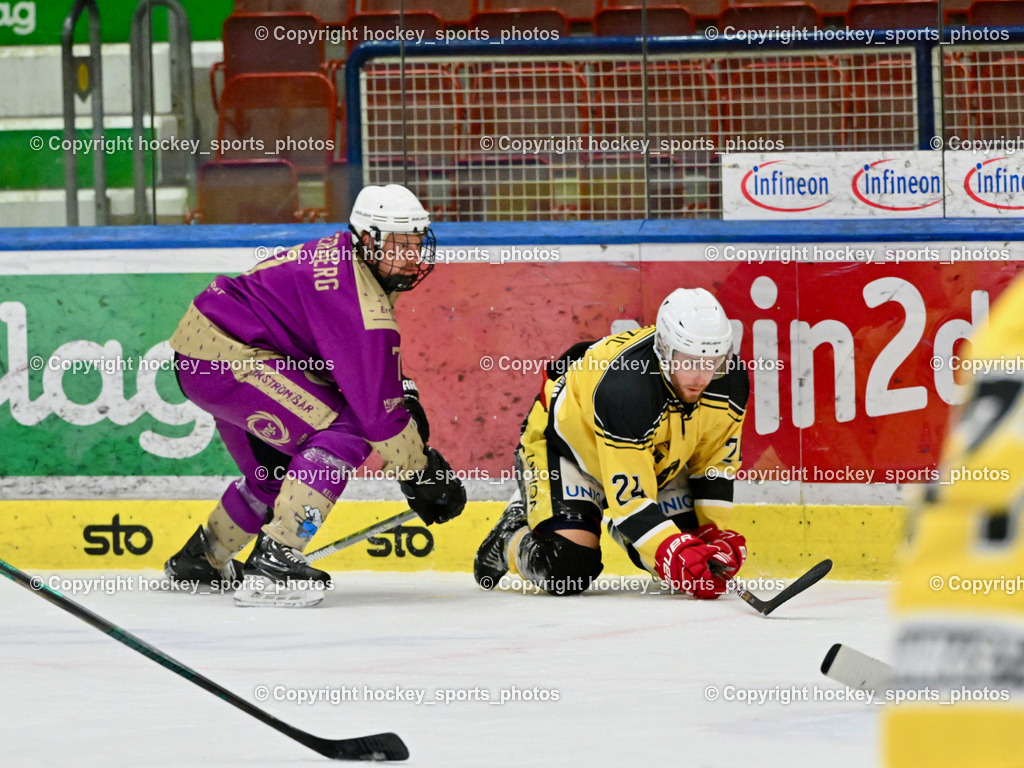 EC Kellerberg vs. EC Arnoldstein | #7 Neubauer Alexander EC Kellerberg, #24 Hadzic Eldin EC Arnoldstein, EC Kellerberg vs. EC Arnoldstein, EC Kellerberg vs. EC Arnoldstein am 27.01.2026 in Villach (Stadthalle Villach), Austria, (Photo by Bernd Stefan)