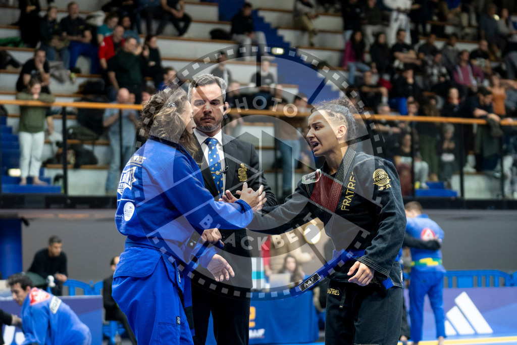 20240121PBB5150 | Fighters compete during the second day of the IBJJF European Championship in Paris, France, on January 21, 2024.