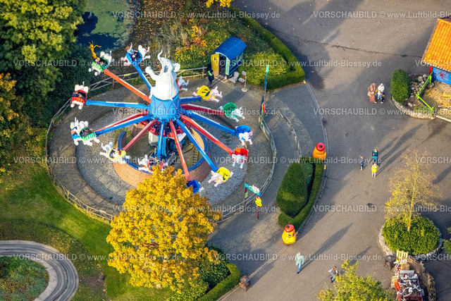 Kalkar241014396 | Luftbild, Kalkar Wunderland, Energy Factory am Fluss Rhein, Familienpark mit Events wie Achterbahn und Wildwasserbahn und Fahrgeschäften, Hotel, Kongresszentrum, Gastronomie, Elefanten-Karussell, Hönnepel, Kalkar, Niederrhein, Nordrhein-Westfalen, Deutschland