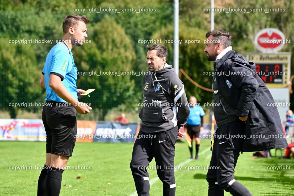 SV Rothentuhurn vs. URC Thal Assling | Edin Omerhodzic Referee, Headcoach URC Thal Assling Bernd Albert Feil,  Asisstentcoach URC Thal Assling Roland Jungmann, SV Rothentuhurn vs. URC Thal Assling, SV Rothentuhurn vs. URC Thal Assling am 15.09.2024 in Rothenthurn (Sportplatz Rothenthurn), Austria, (Photo by Bernd Stefan)