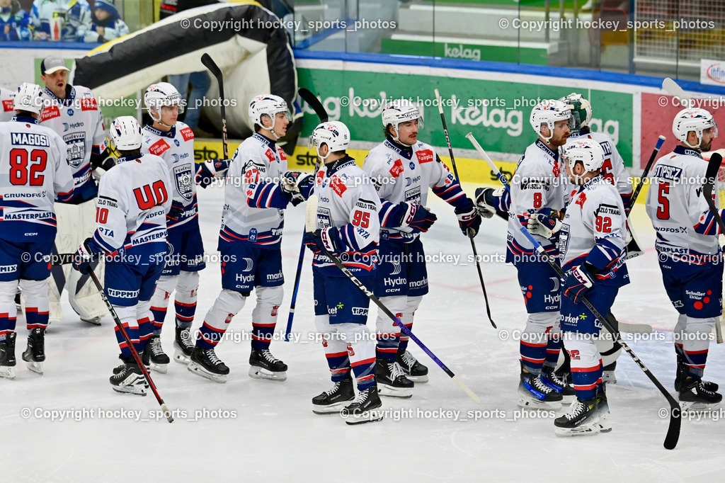 EC IDM WÄRMEPUMPEN VSV vs. HYDRO FEHERVAR AV 19 | HYDRO FEHERVAR  Mannschaft, EC IDM WÄRMEPUMPEN VSV vs. HYDRO FEHERVAR AV 19, EC IDM WÄRMEPUMPEN VSV vs. HYDRO FEHERVAR AV 19 am 20.11.2024 in Villach (Stadthalle Villach), Austria, (Photo by Bernd Stefan)