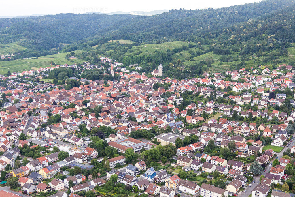 Luftbild: an der Bergstraße im Ortsteil Leutershausen in Hirschberg im Bundesland Baden-Württemberg in Deutschland. Foto: IMG_090745.jpg vom 04.07.2016 durch Werner Riehm/FLY-FOTO.de