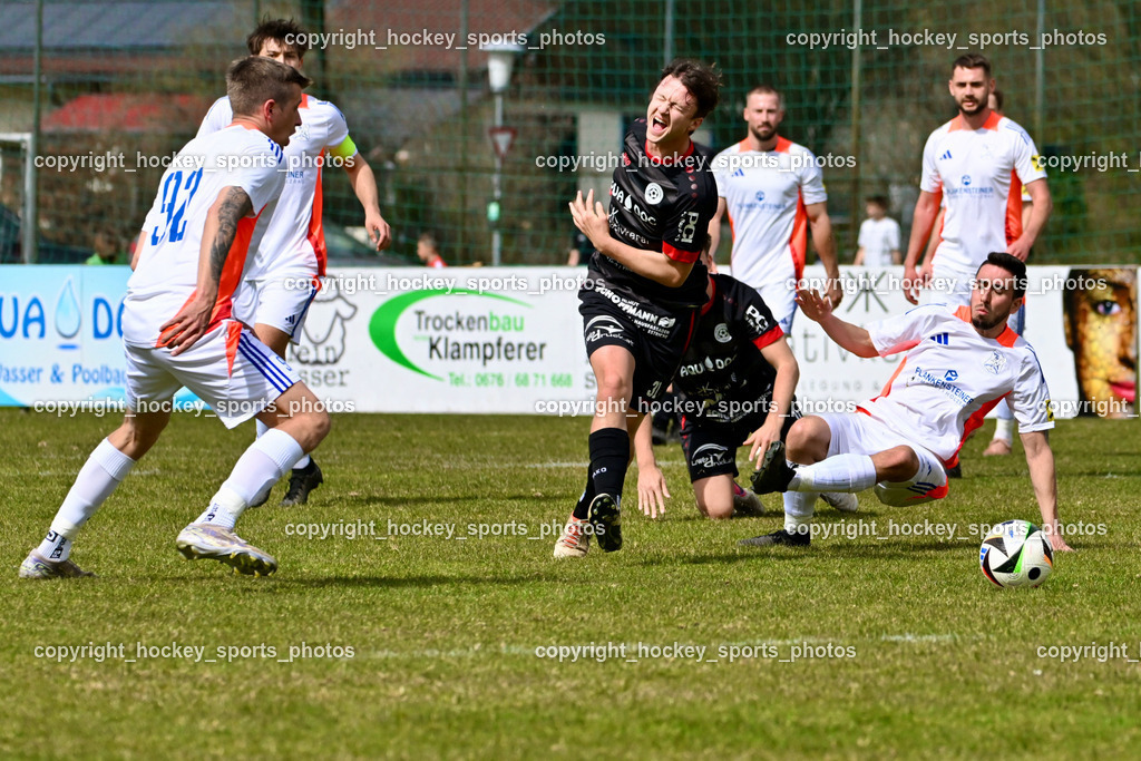 SV Rothenthurn vs. FC Dölsach | #92 Sandro Höferer FC Dölsach, #31 Fabio Norbert Daxer SV Rothenthurn, #17 Sandro Hils FC Dölsach, SV Rothenthurn vs. FC Dölsach, SV Rothenthurn vs. FC Dölsach am 04.04.2026 in Rothenthurn (Sportplatz Rothenthurn), Austria, (Photo by Bernd Stefan)