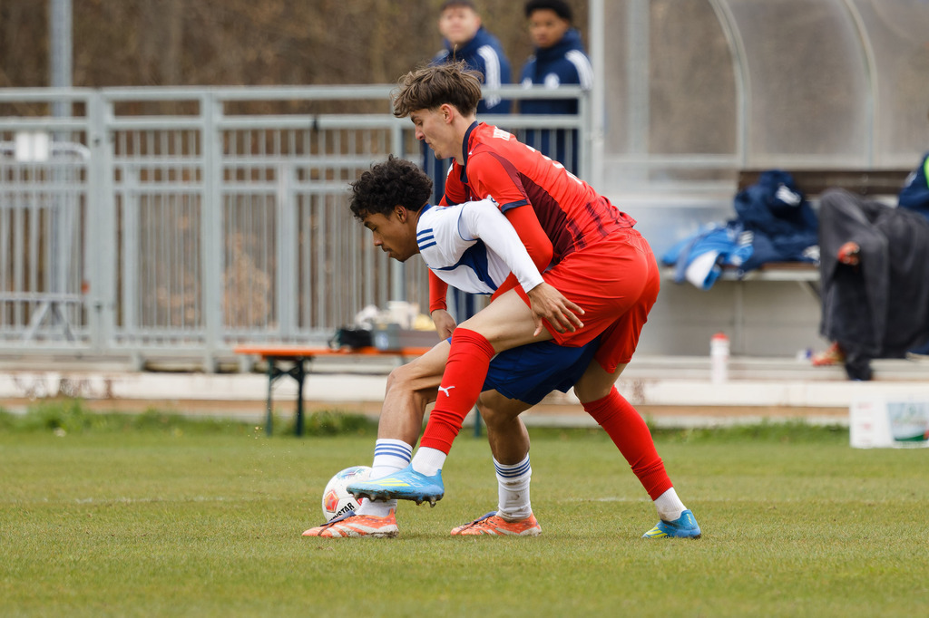 20260412-FCHS04_139 | 1.FC Heidenheim 1846 vs. FC Schalke 04, Fußball, U19, A-Junioren, NWL, U19-DFB-Nachwusliga, 2025/2026, 8. Spieltag, 12.04.2026 in Heidenheim, Walter-Birkhold-Jugendstadion (Foto: Michael Bulling) - Realisiert mit Pictrs.com