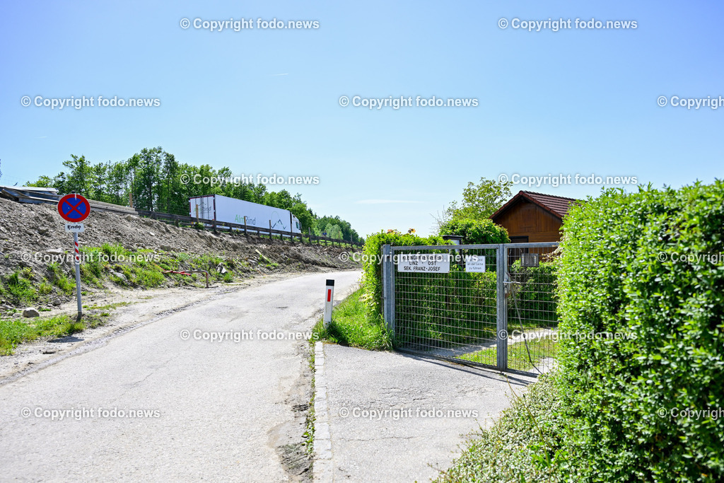 Auhof_ Kleingartenanlage_ 30.04.2024-3 | 30.04.2024, Linz, AUT, Kleingartenlage Auhof, im Bild Auhof, Kleingartenanlage, Baustelle Halbanschlussstelle, Universitaet