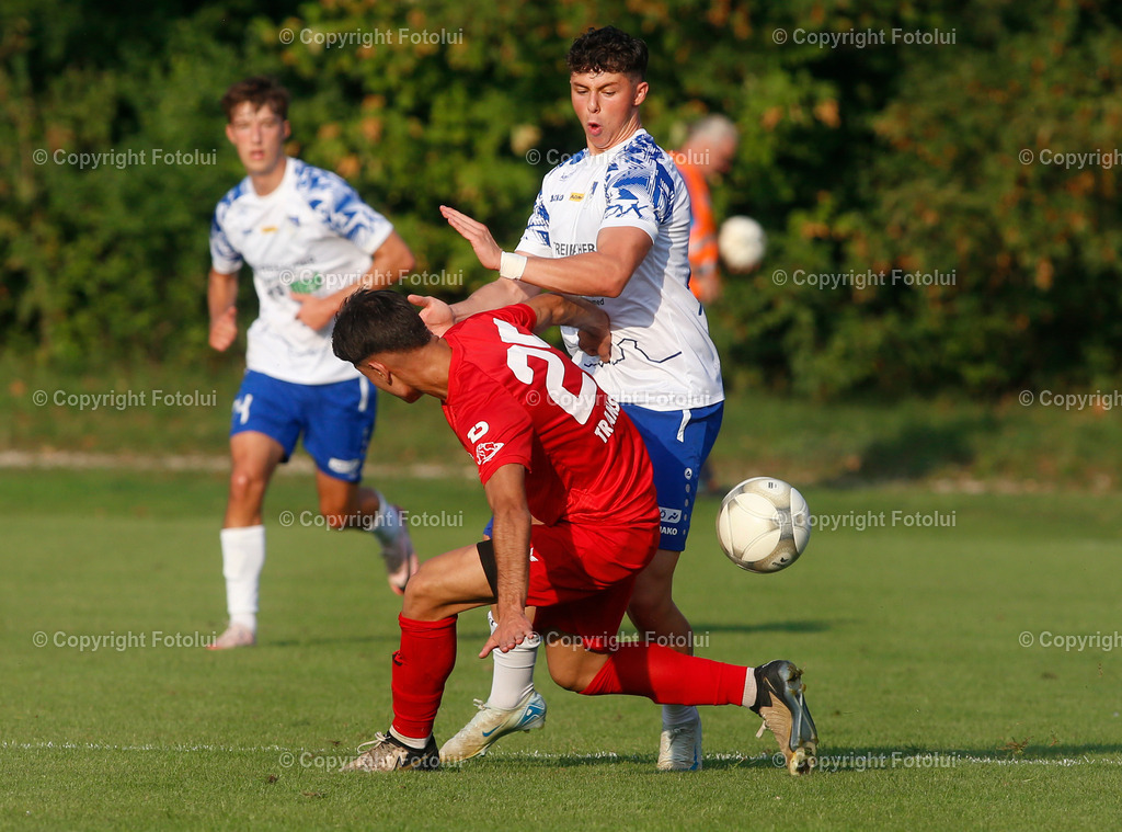 A_LUI_010924_26 | SPORT FUSSBALL REGIONALLIGA MITTE 01.09.2024 ASKOE OEDT-SK TREIBACH IM BILD :EMIRHAN GUECENOGLU (OEDT) UND TIMO KOSTIC TODOR (TREIBACH) FOTO:FOTOLUI 