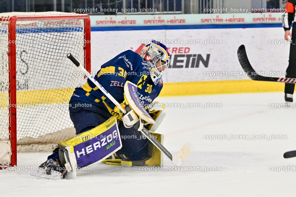 RED BULL HOCKEY JUNIORS vs. EK DIE ZELLER EISBÄREN | #30 Zimmermann Max EK DIE ZELLER EISBÄREN, RED BULL HOCKEY JUNIORS vs. EK DIE ZELLER EISBÄREN, RED BULL HOCKEY JUNIORS vs. EK DIE ZELLER EISBÄREN am 14.01.2025 in Salzburg (Eisarena Salzburg), Austria, (Photo by Bernd Stefan)