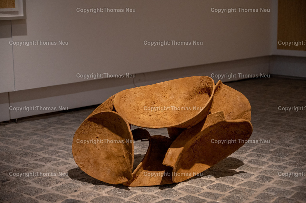 DSC_0550 | Jonas Wendelin zeigt großformatige Skulpturen und Rauminstallationen aus Ton und Lehm, basierend auf 3D‑Scans von organischen Materialien wie verrottenden Baumstämmen und archäologischen Gefäßen aus der Museums‑Sammlung. Diese Arbeiten thematisieren Material als Archiv und Informationsträger, Erosion und Zerstörung — sowohl formal als auch inhaltlich. Die Werke schaffen Spannungsfelder zwischen haptischer Realität und digitaler Wahrnehmung, und lassen Wahrnehmungskategorien wie natürlich oder künstlich verschwimmen. 
