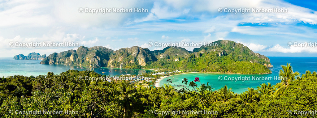 P3120019-22 | Koh Phi Phi Don Panorama, Thailaendische Insel Koh Phi Phi Don, Andamanensee. - Realisiert mit Pictrs.com