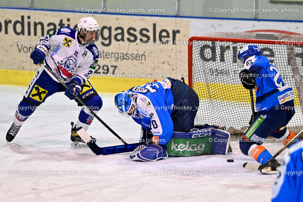 ESC SPARKASSE STEINDORF vs. UECR Huben  | #32 Wibmer Michael UECR EISBÄREN HUBEN, #70 Moser Lukas ESC Steindorf, ESC SPARKASSE STEINDORF vs. UECR Huben , ESC SPARKASSE STEINDORF vs. UECR Huben  am 06.02.2026 in Steindorf (Ossiachersee Halle), Austria, (Photo by Bernd Stefan)