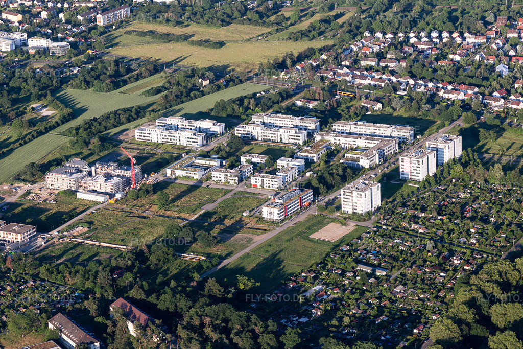 Luftbild: Technologiepark im Ortsteil Rintheim in Karlsruhe im Bundesland Baden-Württemberg in Deutschland. Foto: IMG_115179.jpg vom 13.06.2019 durch Werner Riehm/FLY-FOTO.de