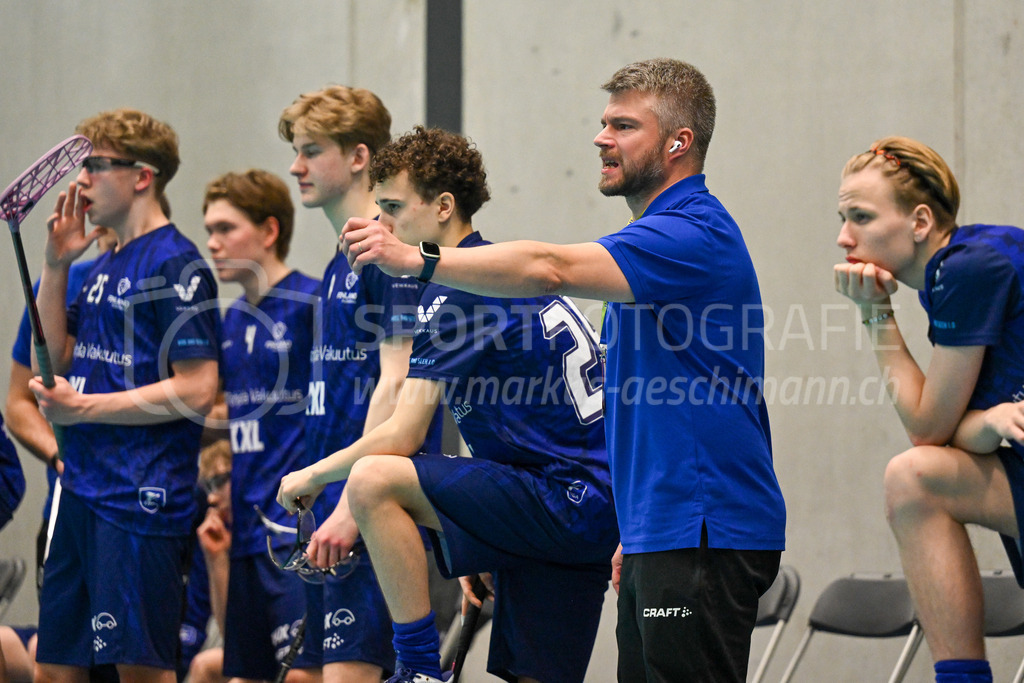 Switzerland U19 vs Finland U19 - 3. February 2024 | Switzerland U19 vs Finland U19
U19 Men International Matches in Switzerland
GoEasy Arena, Siggenthal Station
Finland head coach Jussi Huovinen.
Credit: Markus Aeschimann | <a href="https://www.markus-aeschimann.ch">Sportfotografie Markus Aeschimann</a> | <a href="https://www.instagram.com/sportfotografie.aeschimann">@sportfotografie.aeschimann</a> - Realisiert mit Pictrs.com