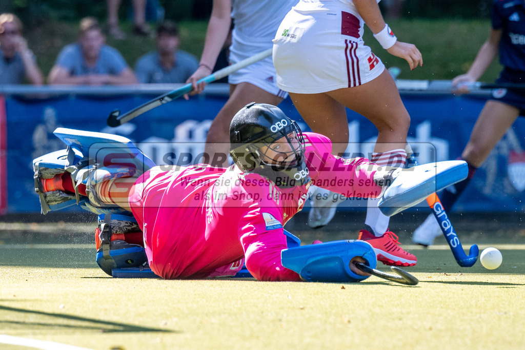 SFE_20230916_0007 | Hockey 1. Bundesliga Damen Rot-Weiss - Mannheimer HC am 16.09.2023 in Köln (KTHC Stadion Rot-Weiss Köln Tennis and Hockey Club), Photo: Stephan Fehrmann 2023 (Sports-Gallery),Maja Sielaff ( Torfrau Rot-Weiss Köln #81 )
