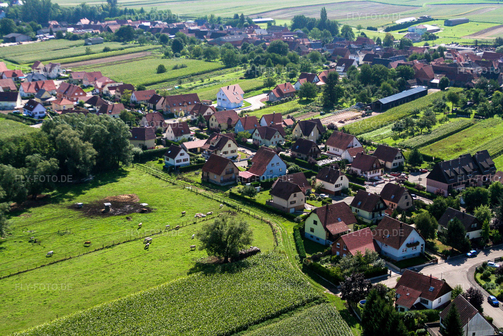 Luftbild: Niederlauterbach in Salmbach im Bundesland Bas-Rhin in Frankreich. – Foto: IMG_3572.jpg vom 31.08.2006 durch Werner Riehm/FLY-FOTO.de – Auflösung des Originals: 3456 x 2304 px