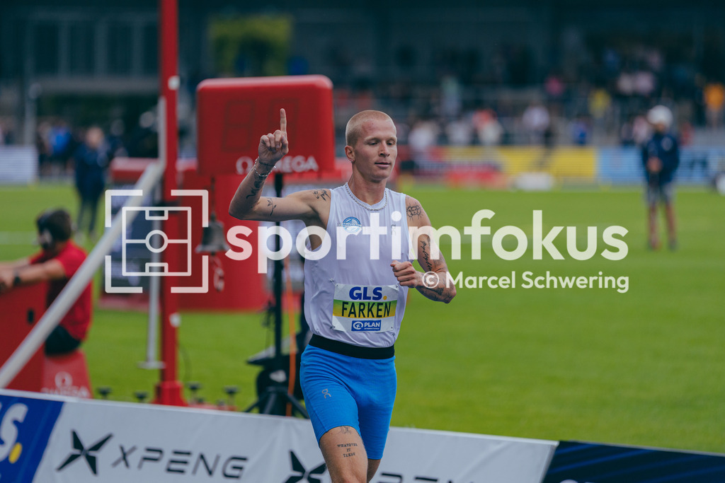 Deutsche Meisterschaften der Frauen und Männer 2026 | Robert Farken, SG Motor Gohlis-Nord Leipzig, 1500-Meter-Lauf, Finale, Deutsche Meisterschaften der Frauen und Männer 2026, Lohrheidestadion Bochum-Wattenscheid, 26.07.2026. Foto: Marcel Schwering / sportimfokus - Realisiert mit Pictrs.com