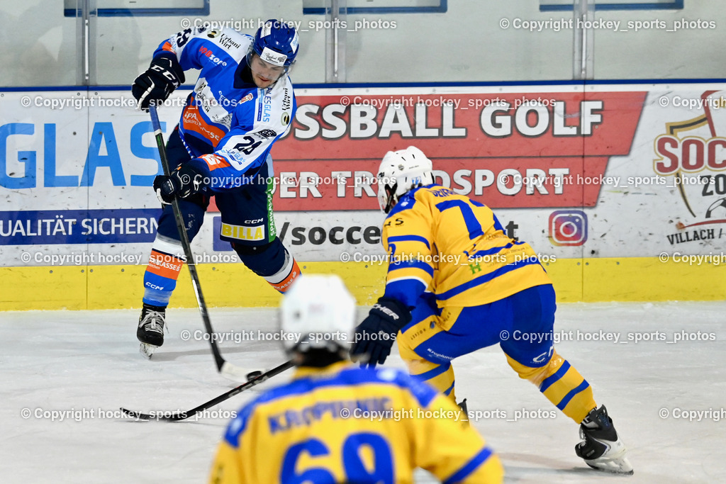 ESC SPARKASSE STEINDORF vs. EHC Althofen | #28 Bacher Stefan ESC Steindorf, #72 Seifried Sandro EHC Althofen, ESC SPARKASSE STEINDORF vs. EHC Althofen, ESC SPARKASSE STEINDORF vs. EHC Althofen am 06.03.2026 in Steindorf (Ossiachersee Halle), Austria, (Photo by Bernd Stefan)