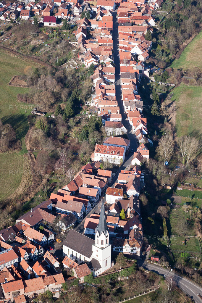 Luftbild: Altstadtbereich und Innenstadtzentrum Hinterstädel Ludwigstraße in Jockgrim im Bundesland Rheinland-Pfalz in Deutschland. Foto: IMG_23312.jpg vom 02.12.2009 durch Werner Riehm/FLY-FOTO.de