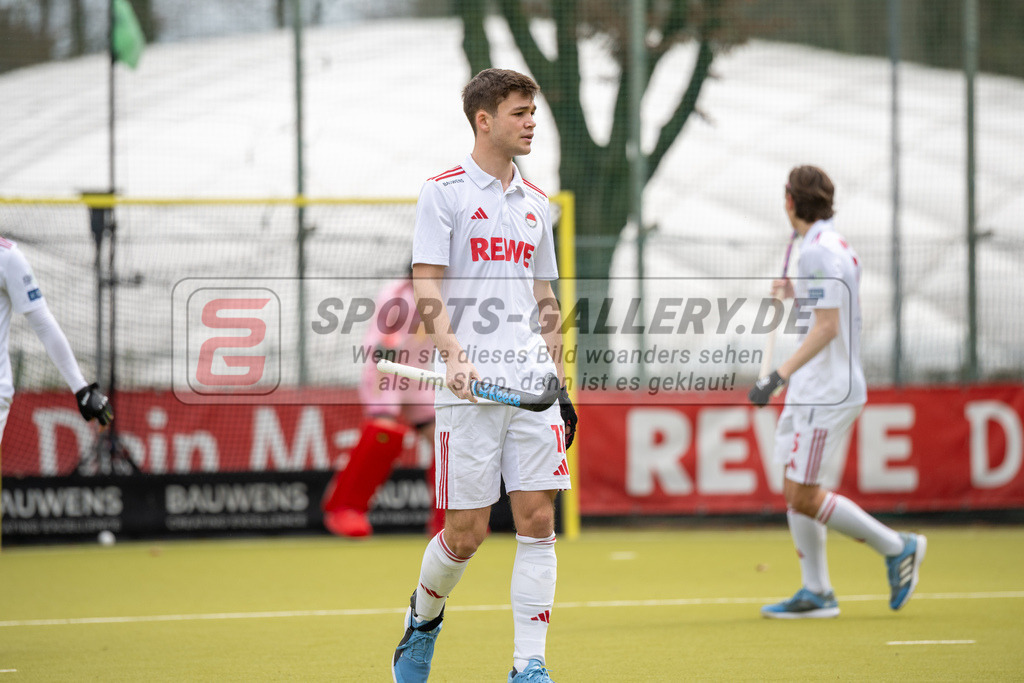 SFE_20250323_0012 | Köln, Deutschland, 23.03.2025:  Hockey 1. Bundesliga Herren Rot-Weiss Köln - Berliner HC im KTHC Stadion Rot-Weiss Köln Tennis and Hockey Club am 23.03.2025 in Köln, Deutschland. (Foto von Stephan Fehrmann)Köln, Germany, 23.03.2025: Hockey 1. Bundesliga Herren Rot-Weiss Köln - Berliner HC in KTHC Stadion Rot-Weiss Köln Tennis and Hockey Club at 23.03.2025 in Köln, Deutschland. (Foto from Stephan Fehrmann)