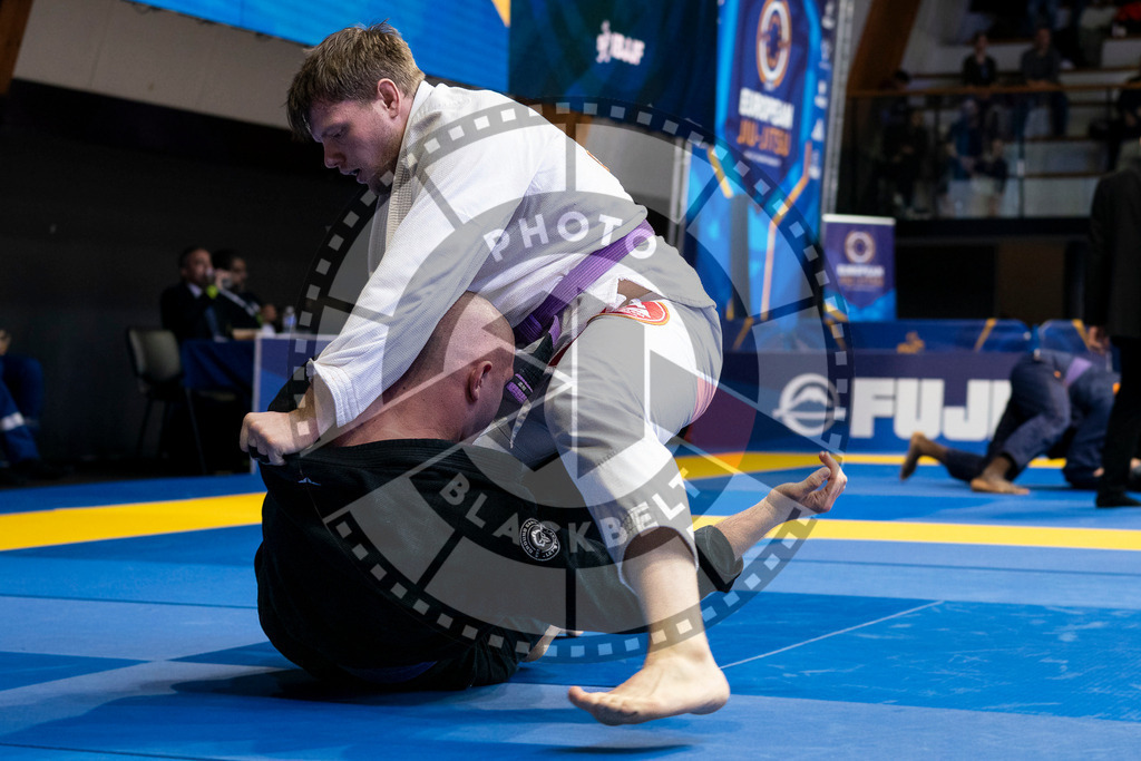 20240123PBB01859 | Fighters compete during the second day of the IBJJF European Championship in Paris, France, on January 23, 2024.
