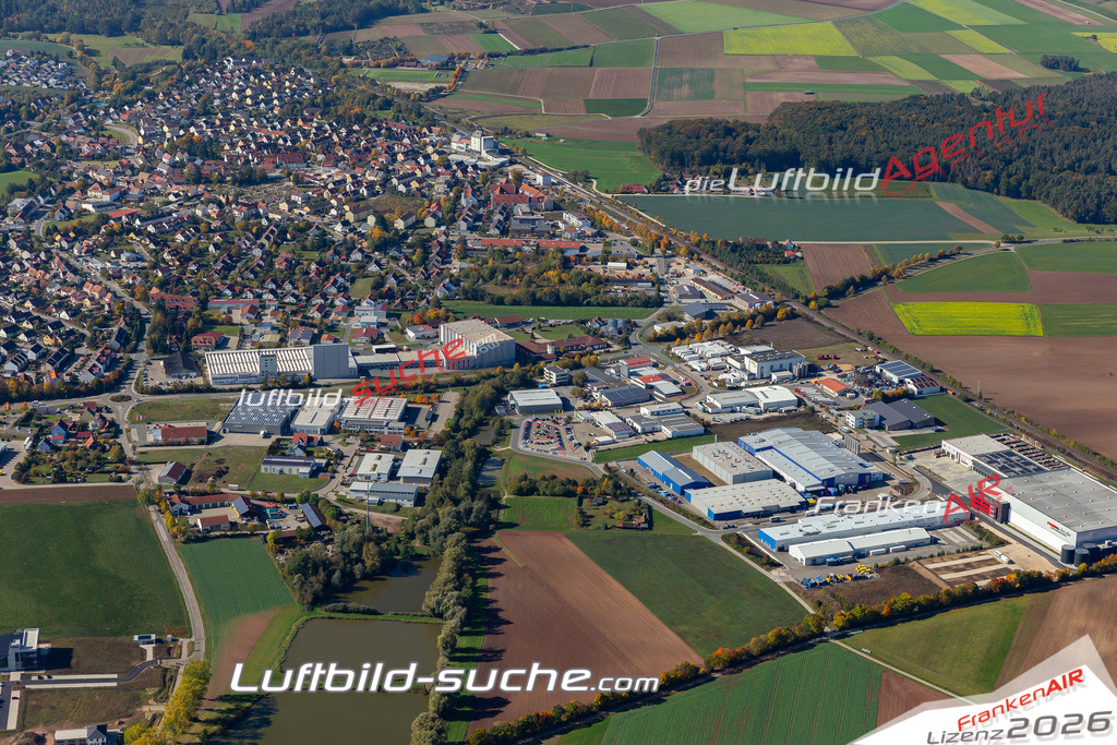 aktuelles Luftbild von  Heilsbronn - Luftaufnahme wurde 2019 von https://frankenair.de mittels Flugzeug (keine Drohne) erstellt.